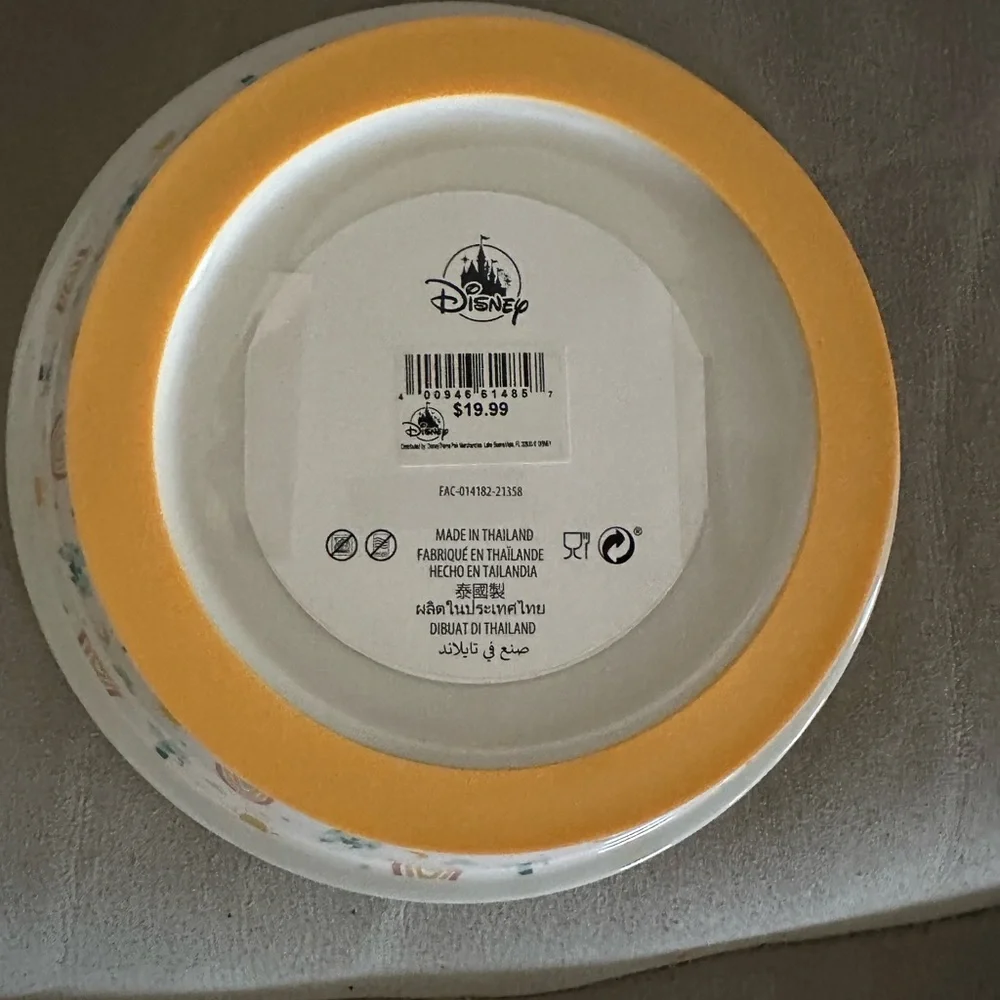 Disney Vibrant Yellow Pet’s Food Bowl